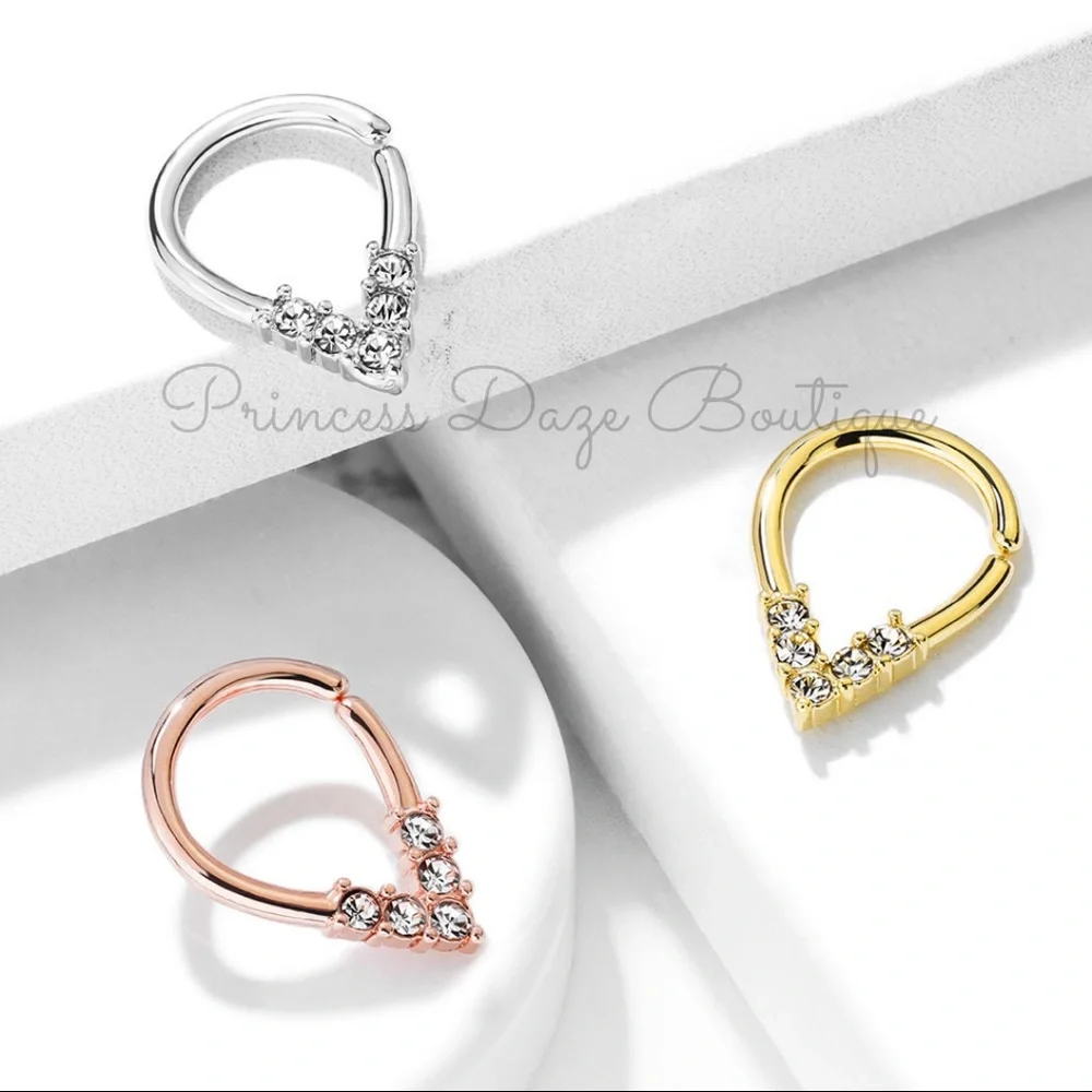 Pear Shaped Bendable Ring Ear Cartilage Tragus Septum Nose Hoop Piercings